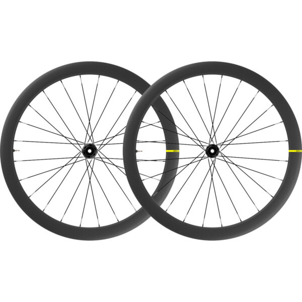 Mavic Cosmic SL 45 Disc Carbon UST Wheelset - Centerlock - FW: 12x100mm/QR | RW: 12x142mm/QR - Shimano HG